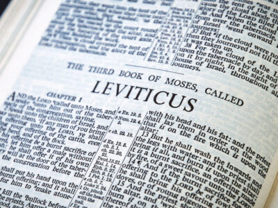 Bible open to the book of Leviticus