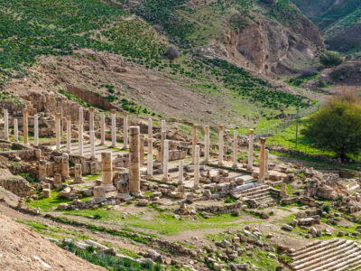 Ancient Roman ruins in Pella where Christians from church of Jerusalem fled